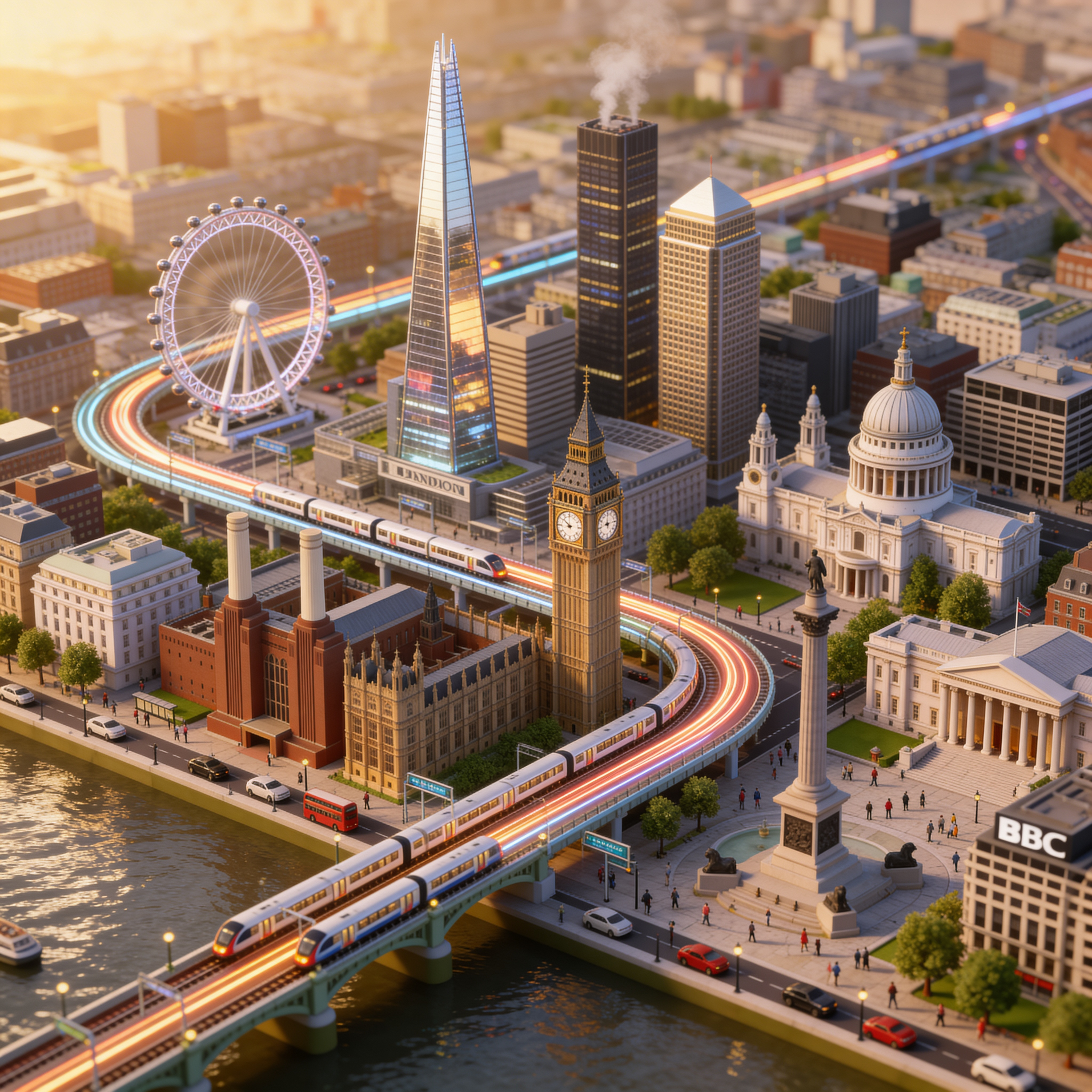 Expansive architectural view across the London skyline